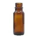 15 mL Amber Glass Boston Round Bottle, 18-400 Neck Sku XS-GL0001.webp