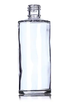 [BS-GLB-C10] 8 oz Clear Glass Rio Round Bottle, 24-410 Neck