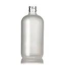 8 oz Frosted Glass Boston Round Bottle, 28-410 Neck