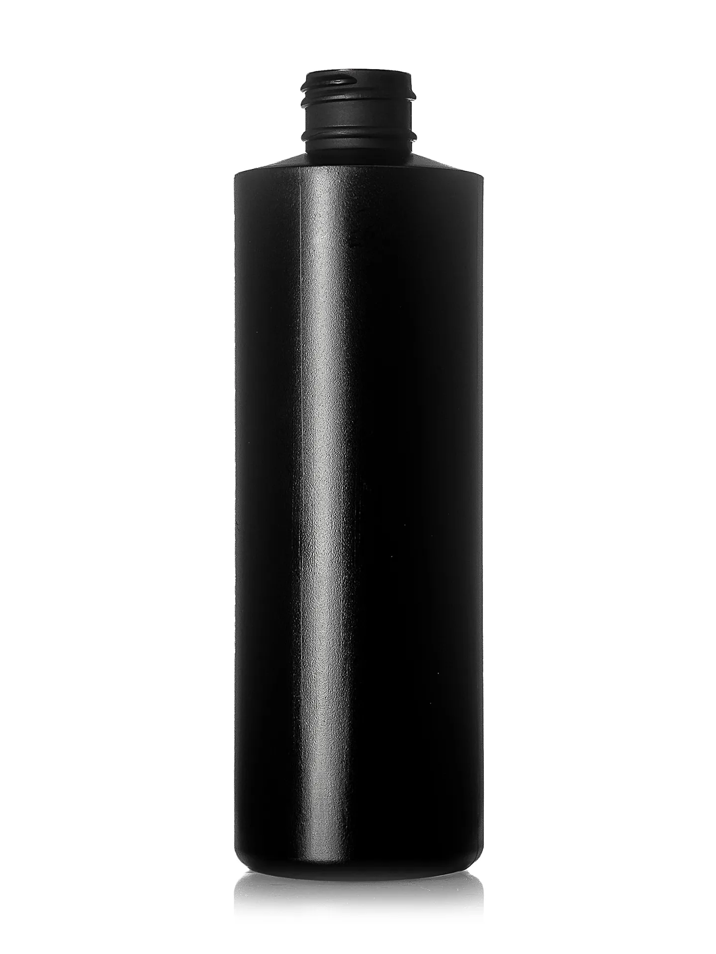 8 oz Black HDPE Plastic Cylinder  Bottle 24-410