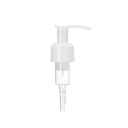24-410 White Lotion Pump with Smooth Collar White Head