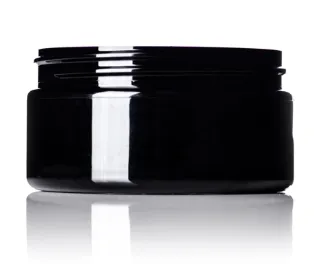 8 oz Black PET Plastic Jar,  89-400 
