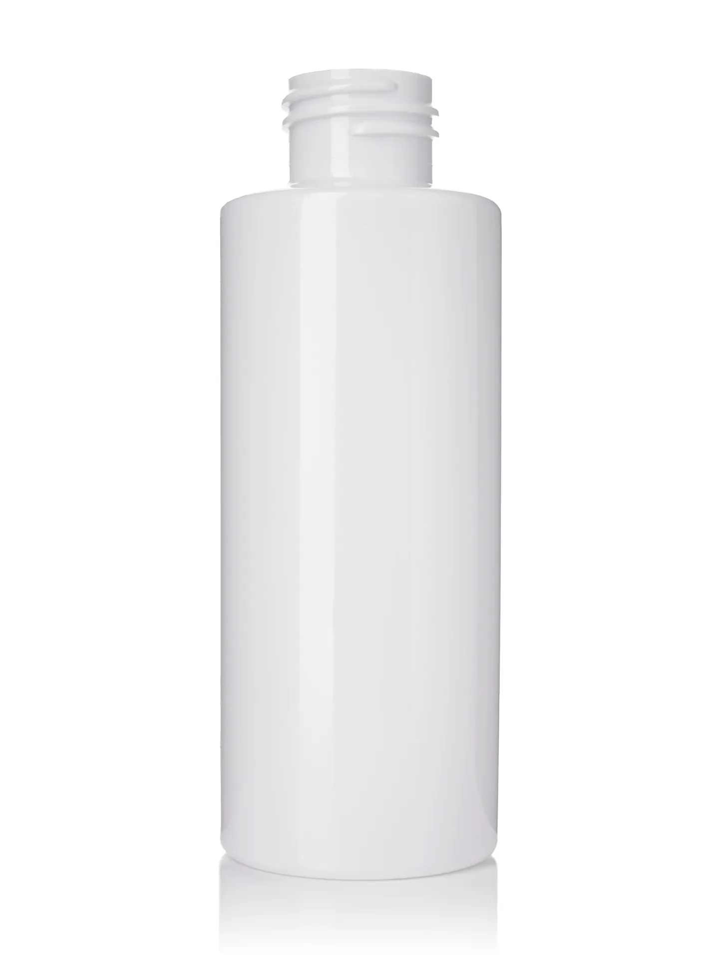 4 oz White PET Plastic Cylinder Bottle, 24-410