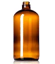32 oz Amber Glass Boston Round Bottle, 28-410 Neck 