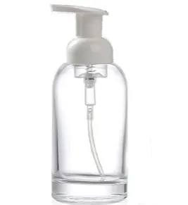 [XS-GLFM-C] 350 mL Clear Glass Foamer Bottle with Pump, 33-400 