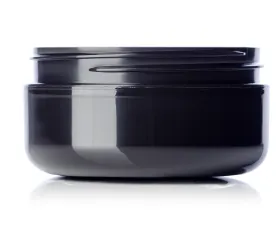 4 oz Black Low Profile Double Wall Jar 