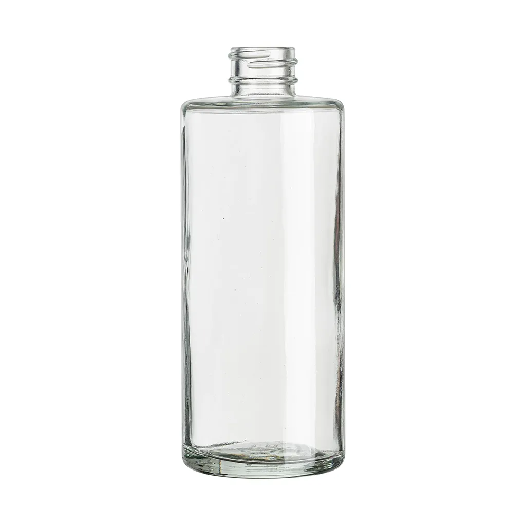 [XS-GLB-C07] 4 oz Clear Glass Rio Round Bottle, 20-410 Neck 