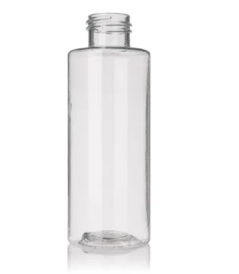 4 oz Clear PET Plastic Cylinder Bottle, 24-410