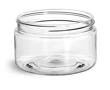 4 oz Clear PET Plastic Jar, 68-400 