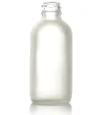 4 oz Frosted Glass Boston Round Bottle, 24-410 Neck