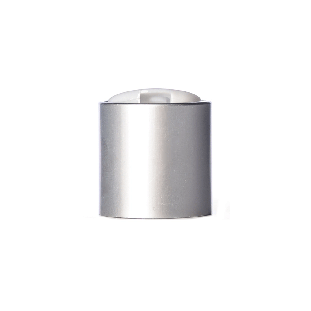 24-410 Matte Silver Disc Cap Smooth Collar with PS liner