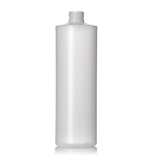 16 oz White HDPE Plastic Cylinder Bottle, 24-410
