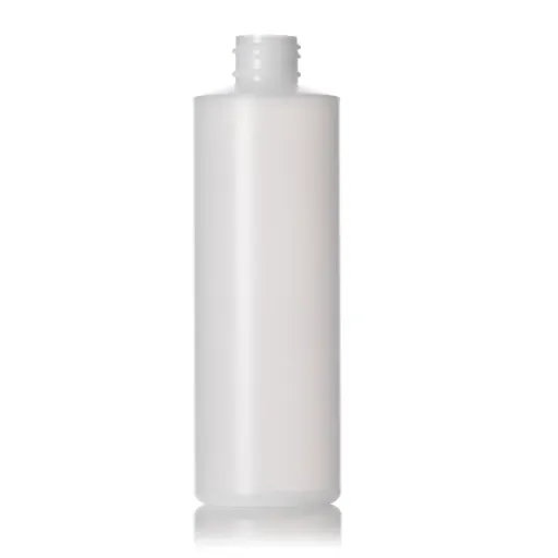 8 oz Natural HDPE Plastic Cylinder, 24-410