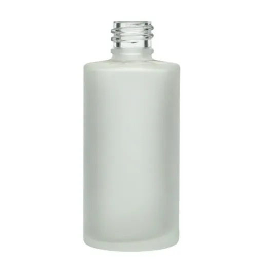 2 oz Frosted  Glass Rio Round Bottle, 20-410 Neck