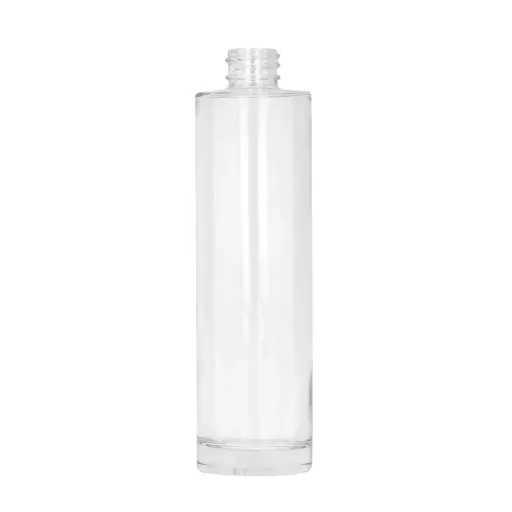 8 oz Clear Glass Rio Round Bottle, 24-410 Neck