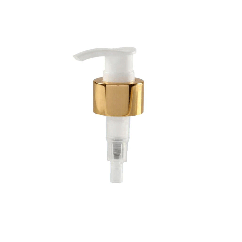 24-410 Gold Lotion Pump with White Head